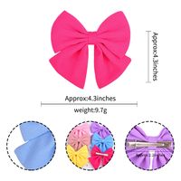 Wholesale Jewelry Solid Color Satin Fabric Chiffon Bow Hairpin Set Nihaojewelry main image 3
