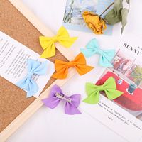 Wholesale Jewelry Solid Color Bowknot Children Hairpin Set Nihaojewelry main image 4