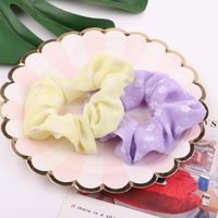 Wholesale Jewelry Candy Color Chiffon Floral Hair Scrunchies Set Nihaojewelry main image 4