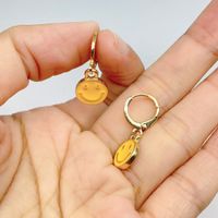 Wholesale Jewelry Smiley Yellow Smile Copper Earrings Nihaojewelry main image 4