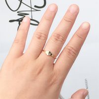 Nihaojewelry Wholesale Jewelry New Trendy Inlaid Zircon Palm Ring main image 3