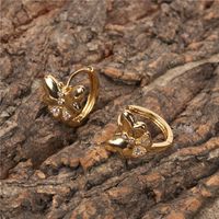 Wholesale Jewelry Zircon Butterfly Copper Earrings Nihaojewelry main image 4