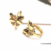 Wholesale Jewelry Zircon Butterfly Copper Earrings Nihaojewelry main image 6
