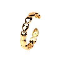 Nihaojewelry Wholesale Jewelry New Trendy Heart-shaped Chain Copper Ring main image 4