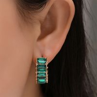 Wholesale Jewelry Geometric Alloy Color Diamond Earrings Nihaojewelry main image 3