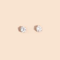 Wholesale Jewelry Simple Diamonds Round Diamond Earrings Nihaojewelry main image 3