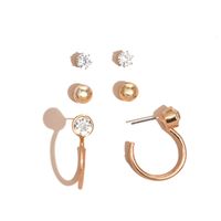 Vente En Gros Bijoux Diamants Simples Boucles D&#39;oreilles Diamant Rond Nihaojewelry main image 6