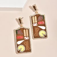 Wholesale Jewelry Cartoon Color Geometric Food Pattern Earrings Nihaojewelry main image 3