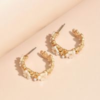 Wholesale Jewelry Lily Flower Petal Earrings C-shaped Earrings Nihaojewelry main image 3