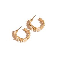 Wholesale Jewelry Lily Flower Petal Earrings C-shaped Earrings Nihaojewelry main image 6