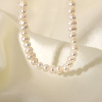 Wholesale Jewelry Baroque Pearl Copper Gold Plated Necklace Nihaojewelry main image 4