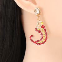 Wholesale Jewelry Pepper Full Diamond Drop Earrings Nihaojewelry main image 6