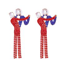 Wholesale Jewelry Couple Drancing Full Of Diamonds Drop Earrings Nihaojewelry main image 1