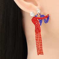 Wholesale Jewelry Couple Drancing Full Of Diamonds Drop Earrings Nihaojewelry main image 3