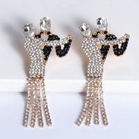 Wholesale Jewelry Couple Drancing Full Of Diamonds Drop Earrings Nihaojewelry main image 5