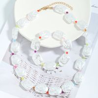 Wholesale Jewelry Baroque Irregular Shaped Pearl Necklace Bracelet Set Nihaojewelry main image 3