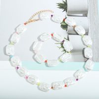 Wholesale Jewelry Baroque Irregular Shaped Pearl Necklace Bracelet Set Nihaojewelry main image 4