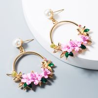 Wholesale Jewelry Flower Ceramic Pearl Earrings Nihaojewelry main image 1