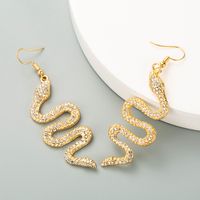 Wholesale Jewelry Alloy Inlaid Rhinestone Snake-shaped Earrings Nihaojewelry main image 4