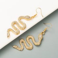 الجملة مجوهرات سبائك مطعمة حجر الراين الأفعى على شكل أقراط Nihaojewelry main image 5