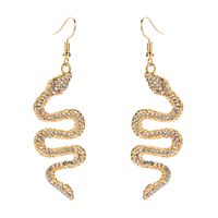 Wholesale Jewelry Alloy Inlaid Rhinestone Snake-shaped Earrings Nihaojewelry main image 6