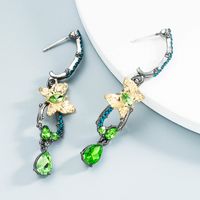 Wholesale Jewelry Retro Diamond Water Drop Bow Bird Earrings Nihaojewelry main image 4