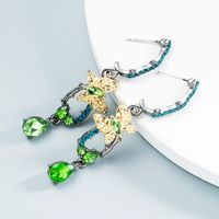 Vente En Gros Bijoux Rétro Diamant Goutte D&#39;eau Boucles D&#39;oreilles Oiseau Nihaojewelry main image 5