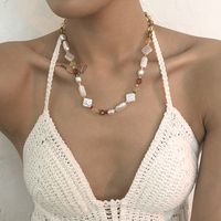 Wholesale Jewelry Bohemian Style Rice Bead Special-shaped Pearl Necklace Nihaojewelry main image 1