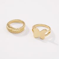 Nihaojewelry Wholesale Jewelry Creative Butterfly Snake Alloy Ring Set main image 4