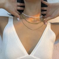 Großhandel Schmuck Perlen Perlen Metallkette Mehrschichtige Halskette Nihaojewelry main image 3