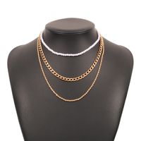 Großhandel Schmuck Perlen Perlen Metallkette Mehrschichtige Halskette Nihaojewelry main image 6
