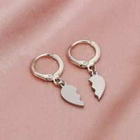 Retro Heart Plating Stainless Steel No Inlaid Earrings main image 4