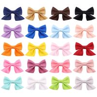 Wholesale Jewelry Solid Color Bowknot Children Hairpin Set Nihaojewelry sku image 1