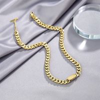 Vente En Gros Bijoux Collier En Acier Titane Chaîne Épaisse Nihaojewelry sku image 3