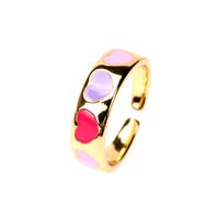 Nihaojewelry Wholesale Jewelry Simple Dripping Oil Smiley Face Flower Heart Star Ring sku image 5