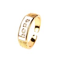Nihaojewelry Wholesale Jewelry Creative Drip Enamel Letter Copper Gold-plated Ring sku image 5