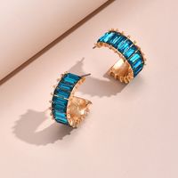 Wholesale Jewelry Geometric Alloy Color Diamond Earrings Nihaojewelry sku image 3