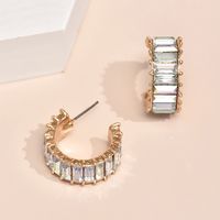 Wholesale Jewelry Geometric Alloy Color Diamond Earrings Nihaojewelry sku image 5