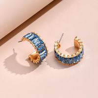 Wholesale Jewelry Geometric Alloy Color Diamond Earrings Nihaojewelry sku image 7