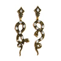Wholesale Jewelry Simple Linear Snake Earrings Nihaojewelry sku image 2