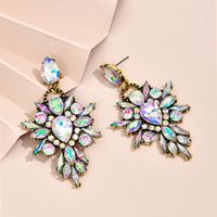Wholesale Jewelry Retro Metal Diamond Pendant Earrings Nihaojewelry sku image 7
