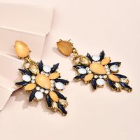 Wholesale Jewelry Retro Metal Diamond Pendant Earrings Nihaojewelry sku image 9