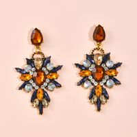 Wholesale Jewelry Retro Metal Diamond Pendant Earrings Nihaojewelry sku image 16