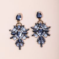 Wholesale Jewelry Retro Metal Diamond Pendant Earrings Nihaojewelry sku image 12