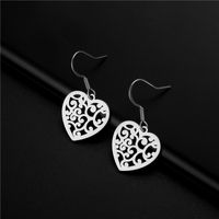 Wholesale Jewelry Rabbit Star Moon Pendant Stainless Steel Earrings Nihaojewelry sku image 6