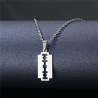 Wholesale Jewelry Stainless Steel Hollow Geometric Tag Necklace Nihaojewelry sku image 1