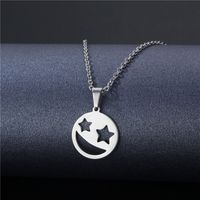 Wholesale Jewelry Stainless Steel Hollow Geometric Tag Necklace Nihaojewelry sku image 2