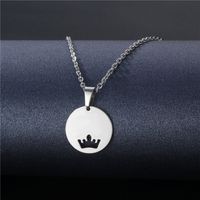 Wholesale Jewelry Stainless Steel Hollow Geometric Tag Necklace Nihaojewelry sku image 3