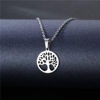 Vente En Gros Bijoux Collier Étiquette Géométrique Creuse En Acier Inoxydable Nihaojewelry sku image 7