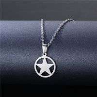 Wholesale Jewelry Stainless Steel Hollow Geometric Tag Necklace Nihaojewelry sku image 11